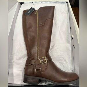 NWT - Guess Womens Harson Wide Calf Knee High Riding Boots